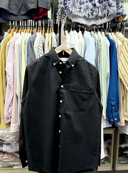 BLACK Pocket Oxford Shirt