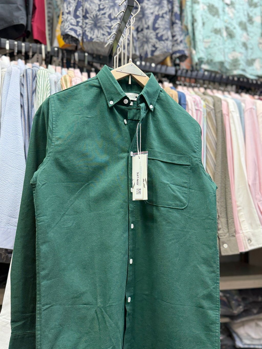 FOREST GREEN Pocket Oxford Shirt