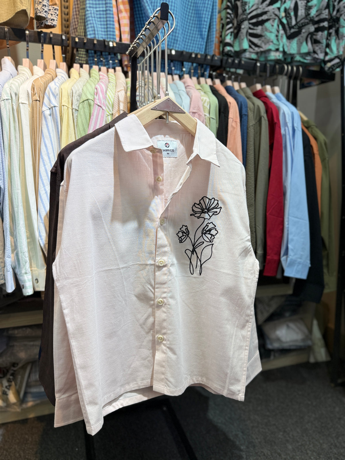 BABY PINK | EMBROIDERY work BOXY Shirt