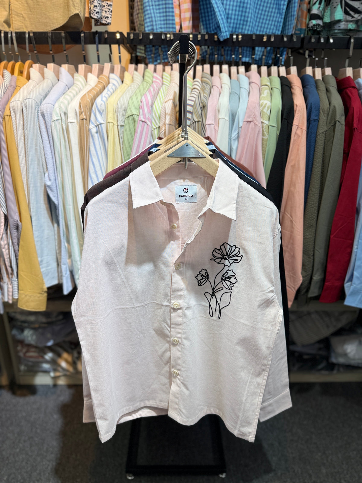 BABY PINK | EMBROIDERY work BOXY Shirt