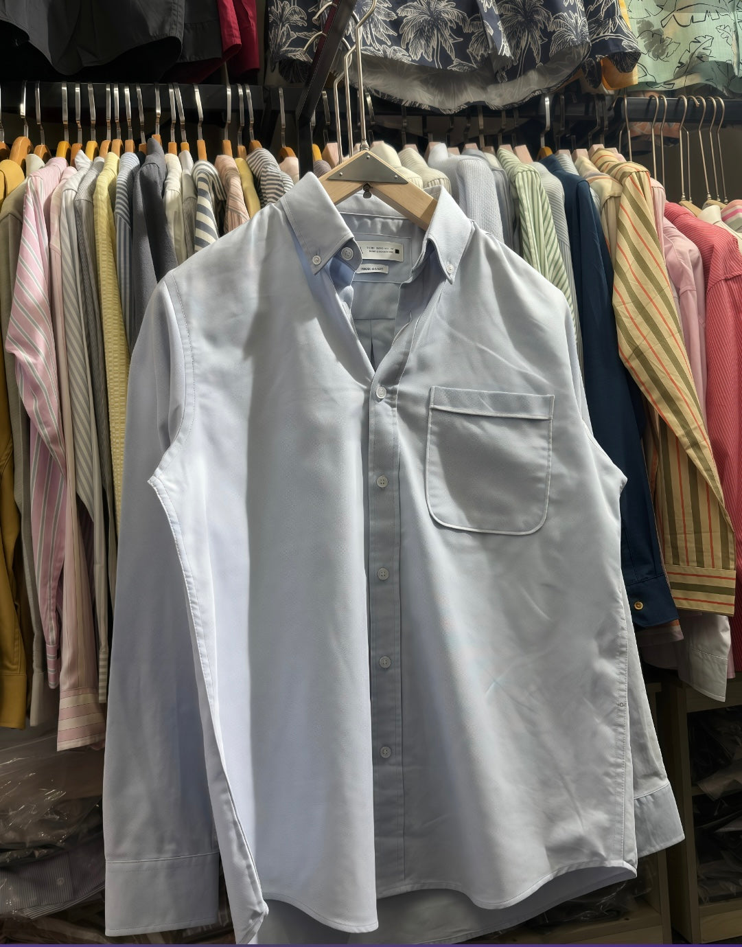 Sky Blue Pocket Oxford Shirt