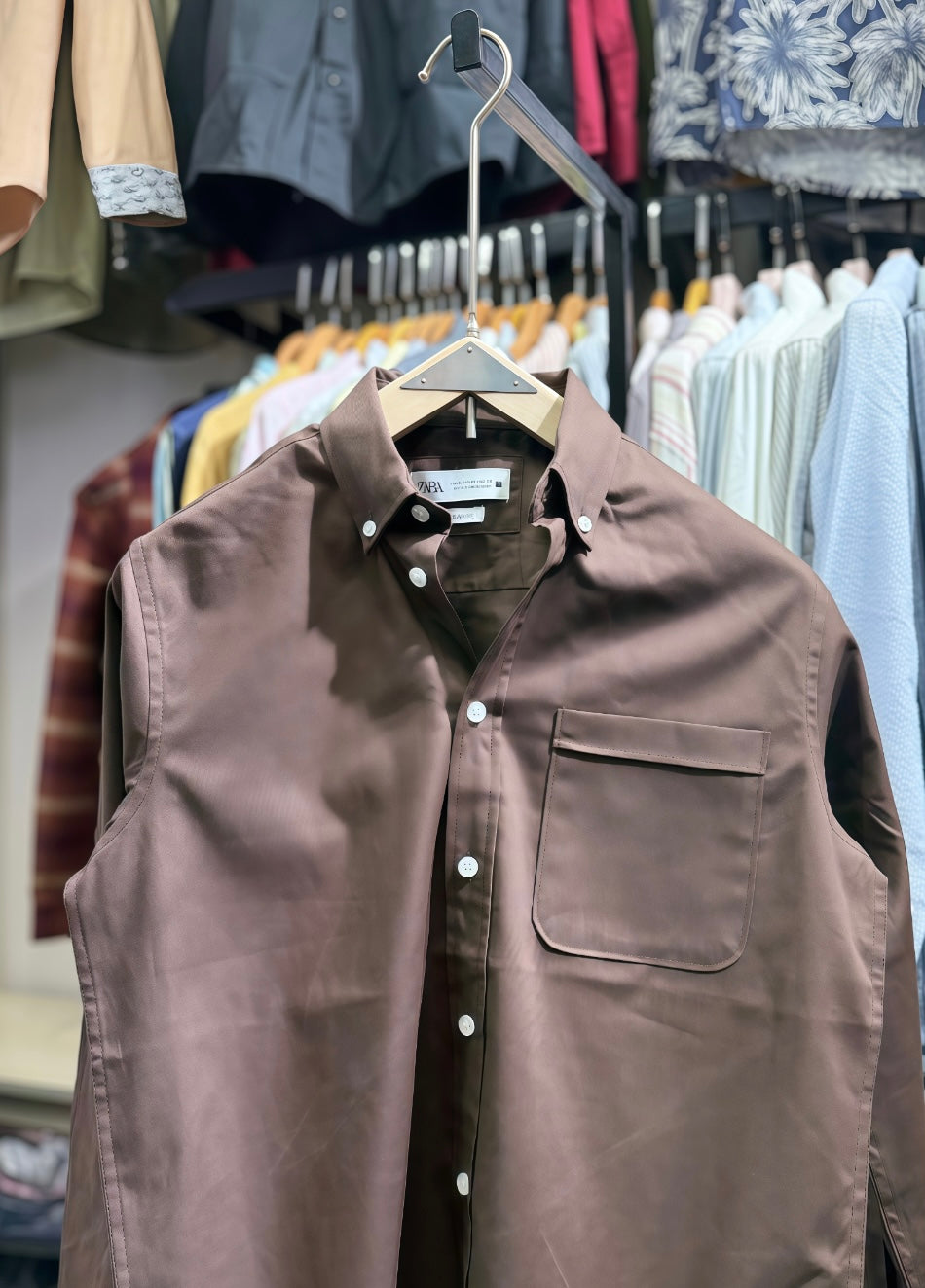 BROWN Pocket Oxford Shirt