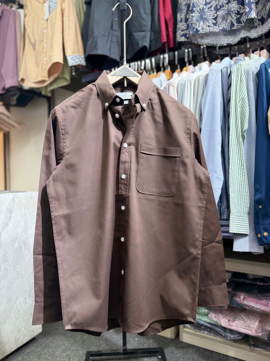 BROWN Pocket Oxford Shirt