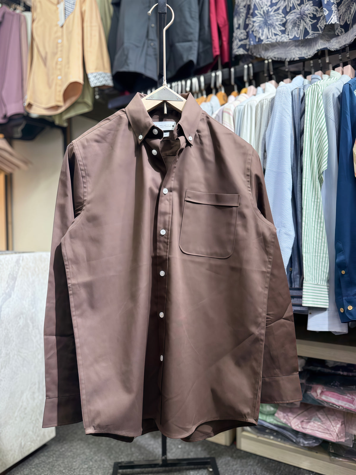 BROWN Pocket Oxford Shirt