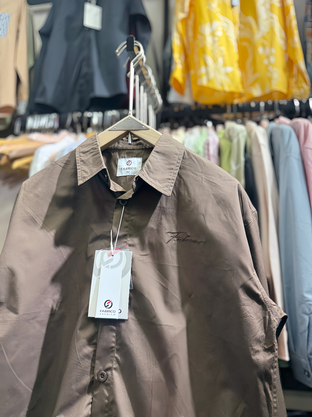 COCOA BROWN BOXY FIT SHIRT