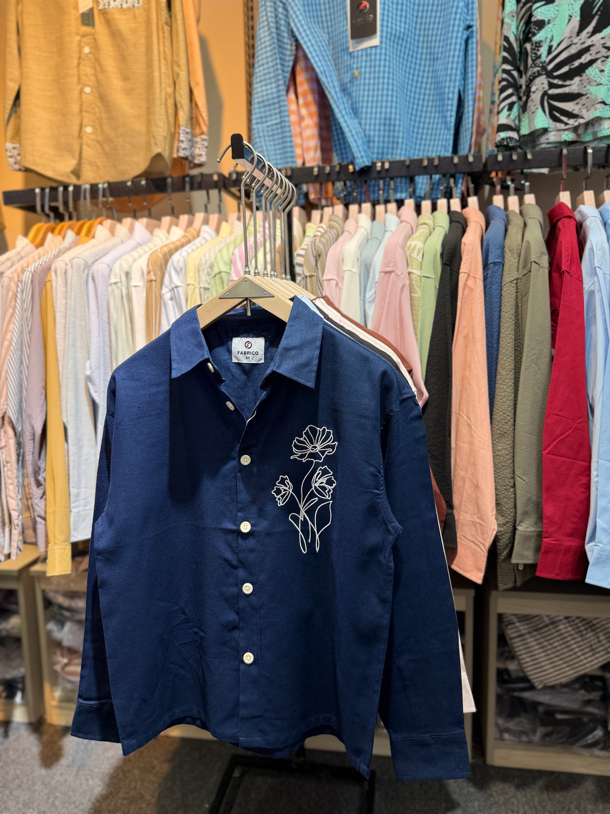 NEVY | EMBROIDERY work BOXY Shirt