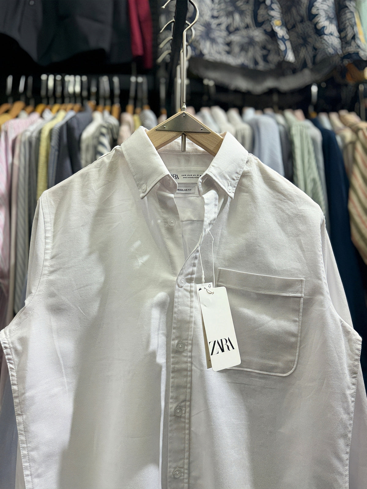 White Pocket Oxford Shirt