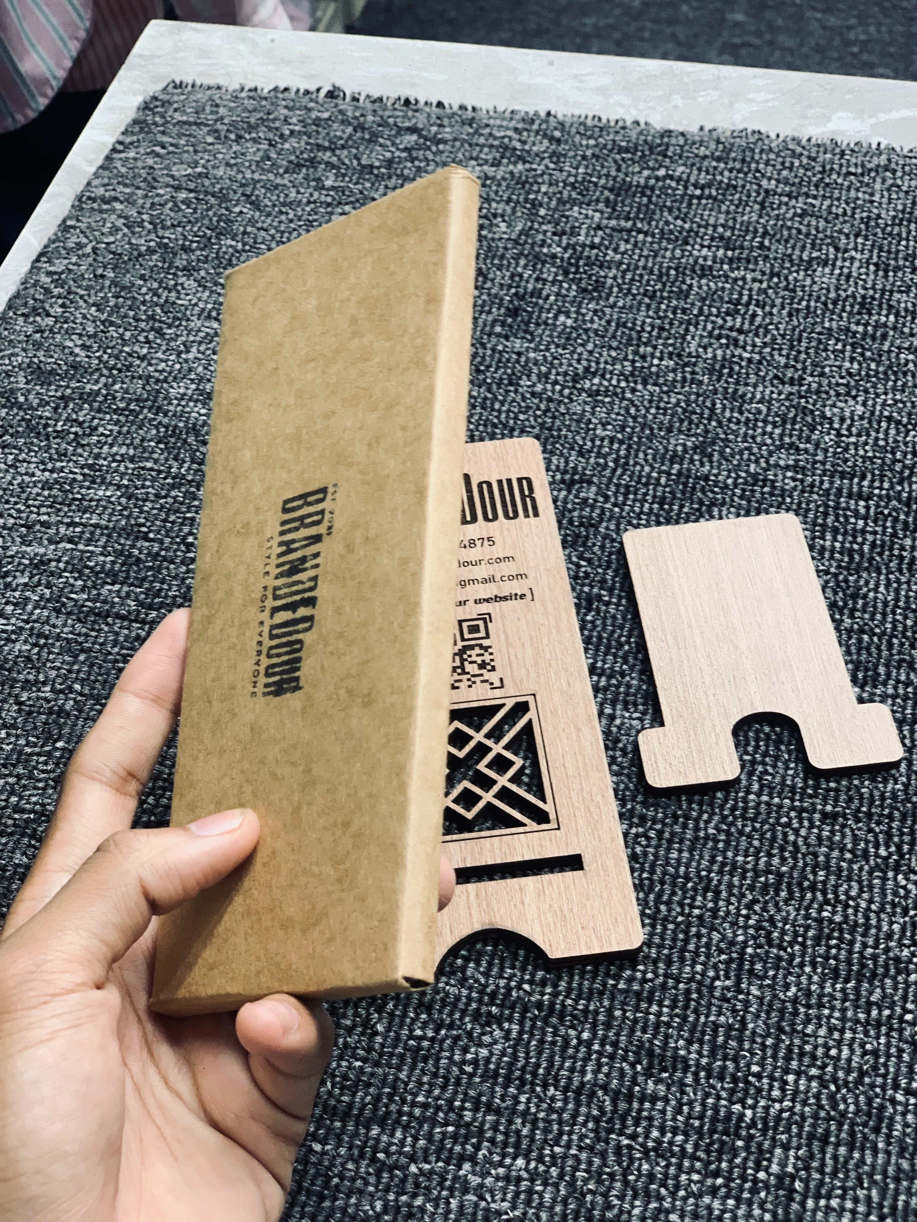 BRANDEDour Crafted Wooden Mobile Stand