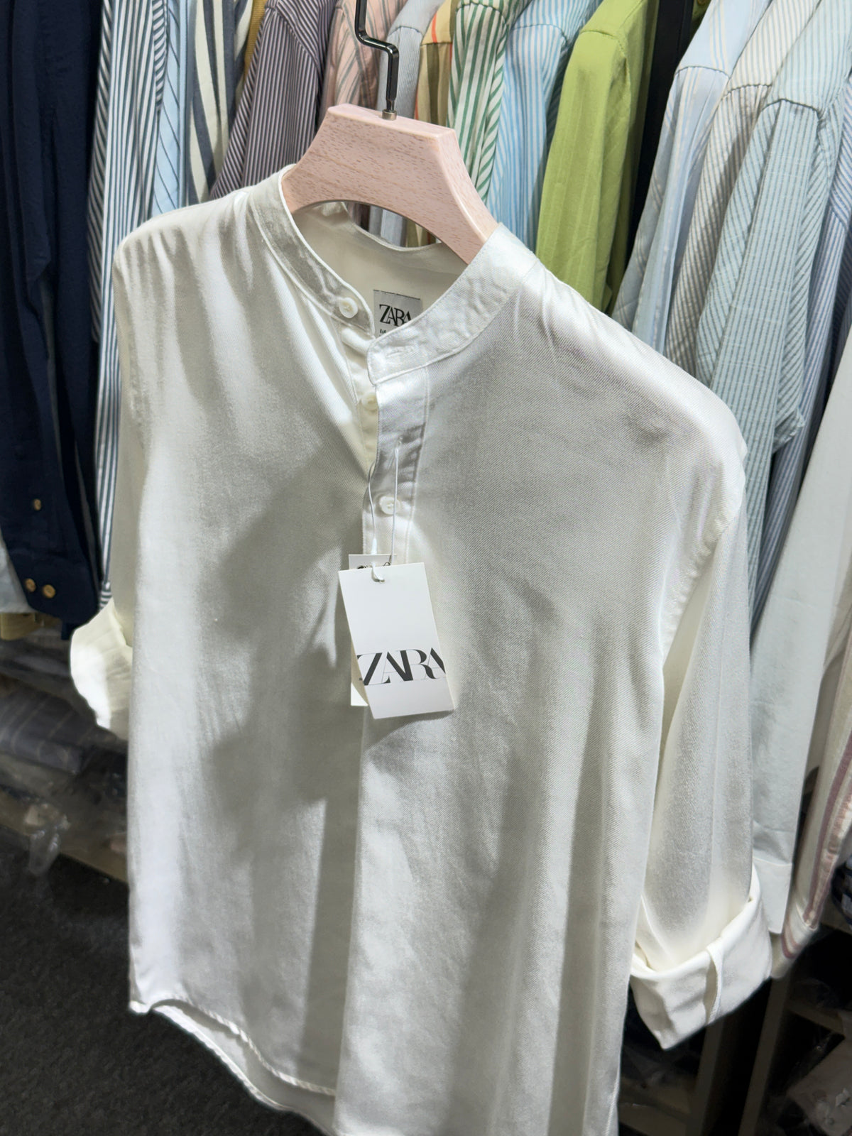 Mandarin Collar Katua | Cream Shade