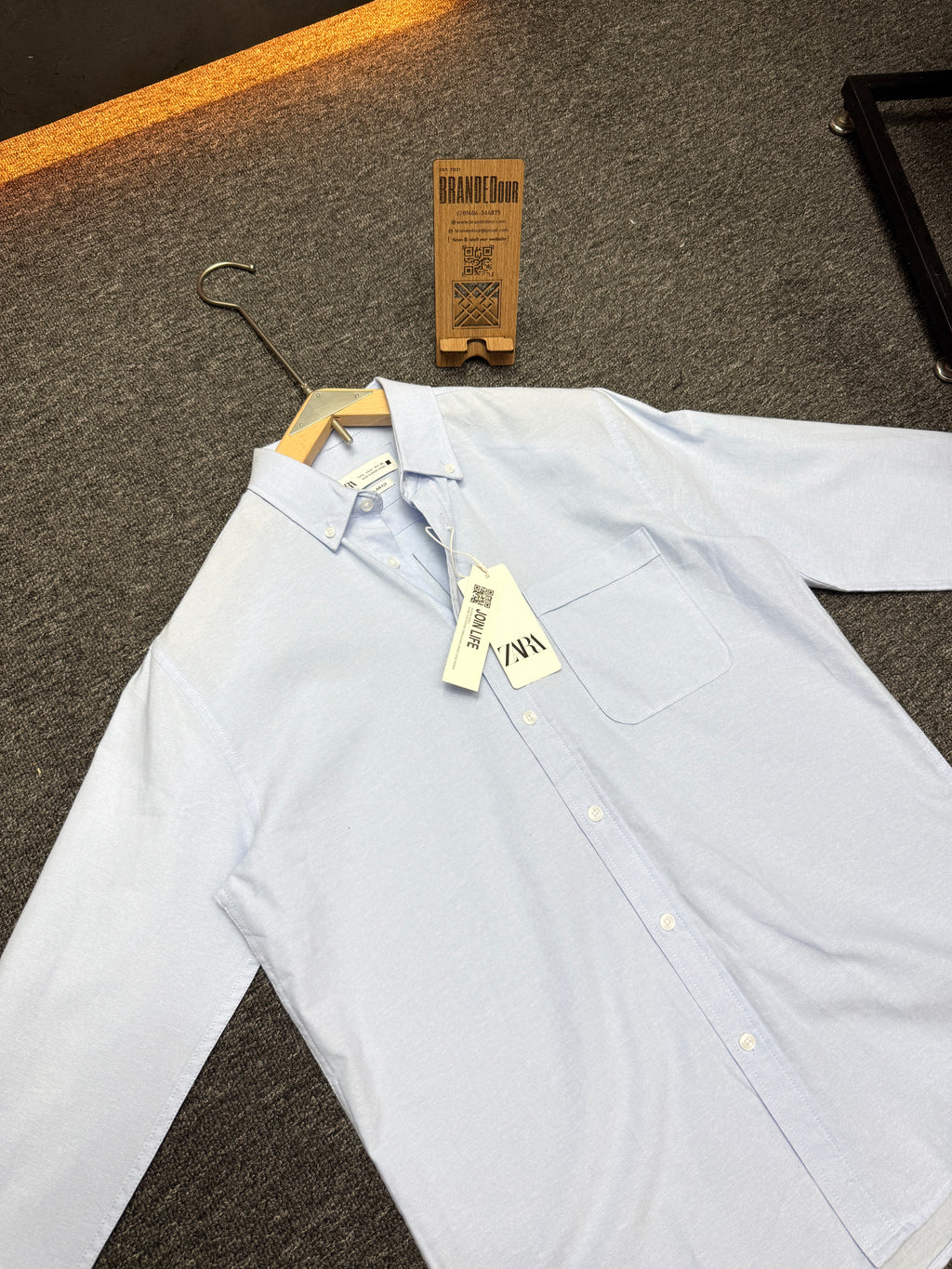 Sky Blue Pocket Oxford Shirt