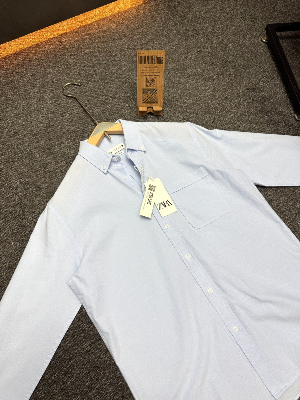 Sky Blue Pocket Oxford Shirt