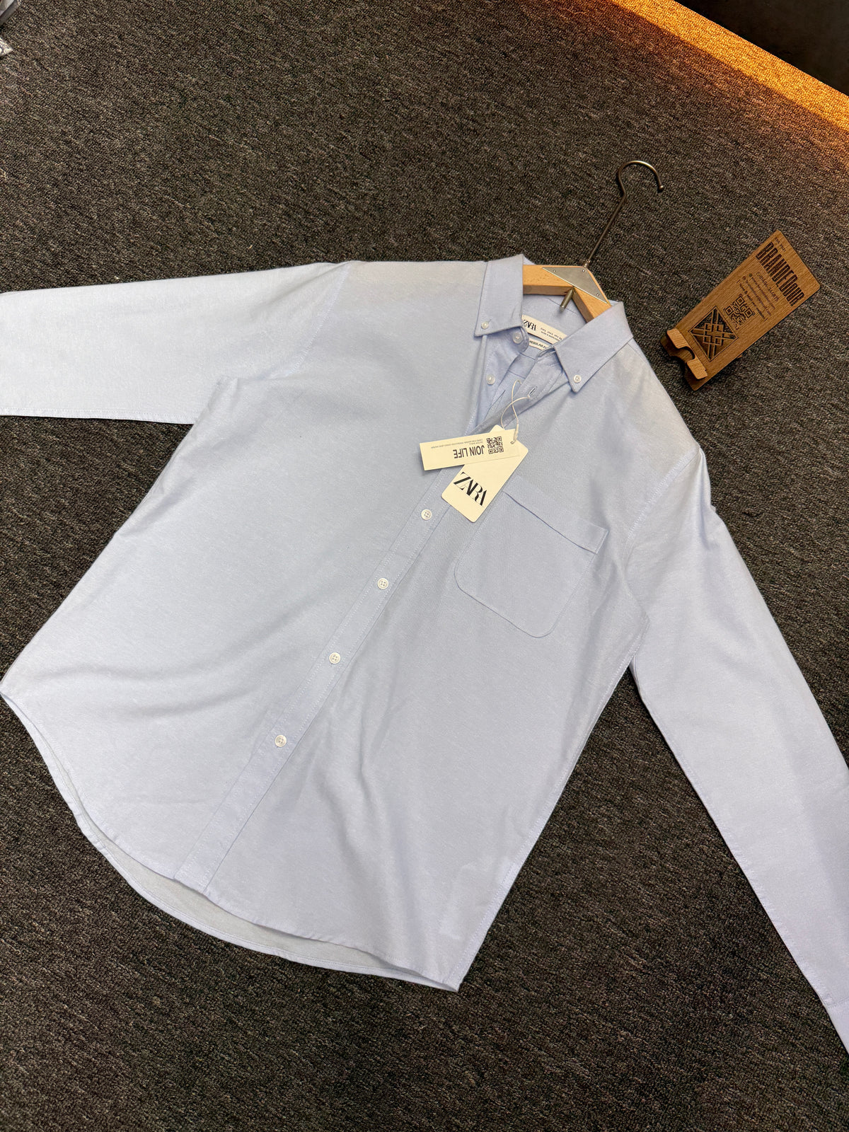 Sky Blue Pocket Oxford Shirt