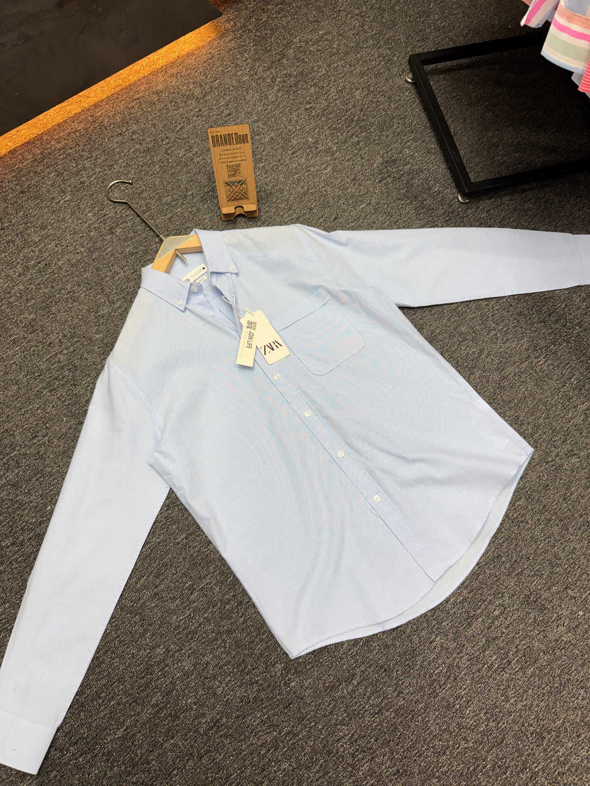 Sky Blue Pocket Oxford Shirt