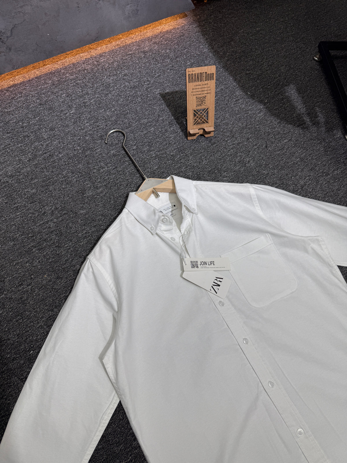 White Pocket Oxford Shirt