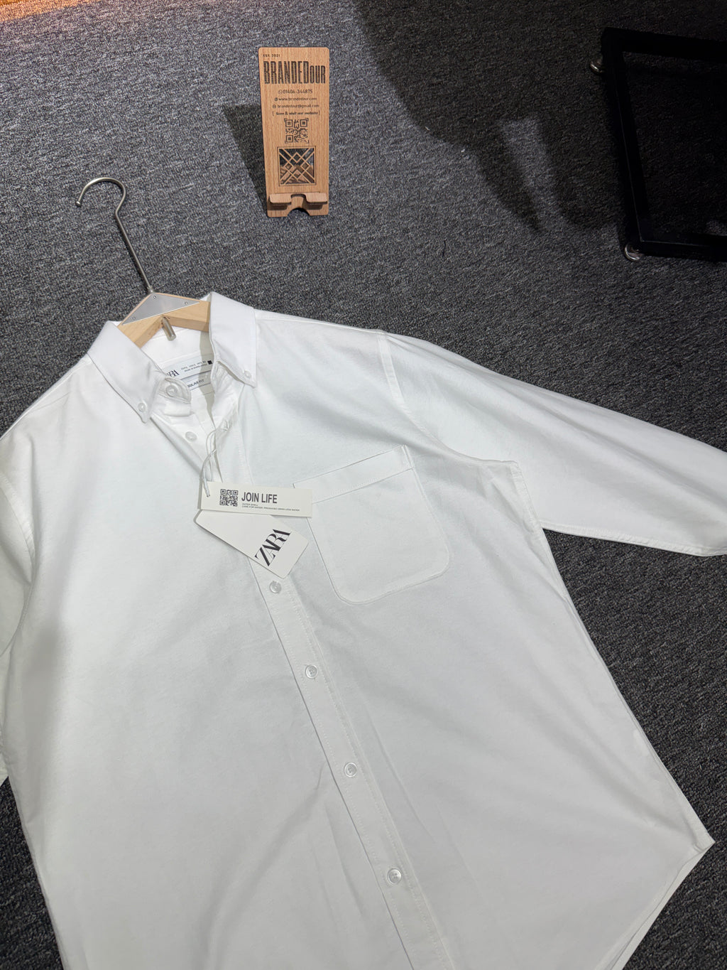 White Pocket Oxford Shirt