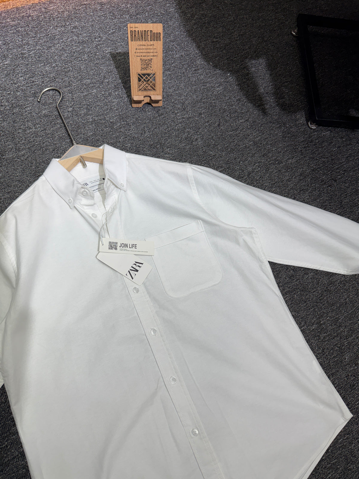 White Pocket Oxford Shirt